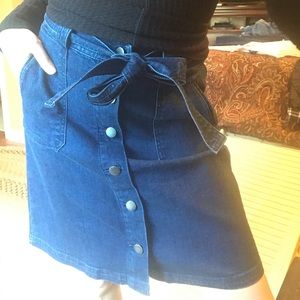 Denim Midi Skirt